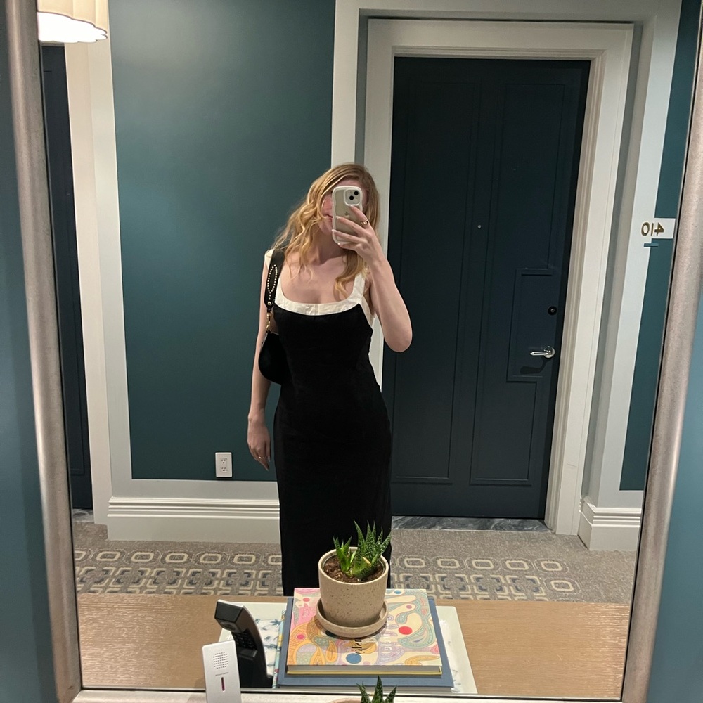 EUC DISSH Carter Black Linen Midi Dress - Picture 5 of 5